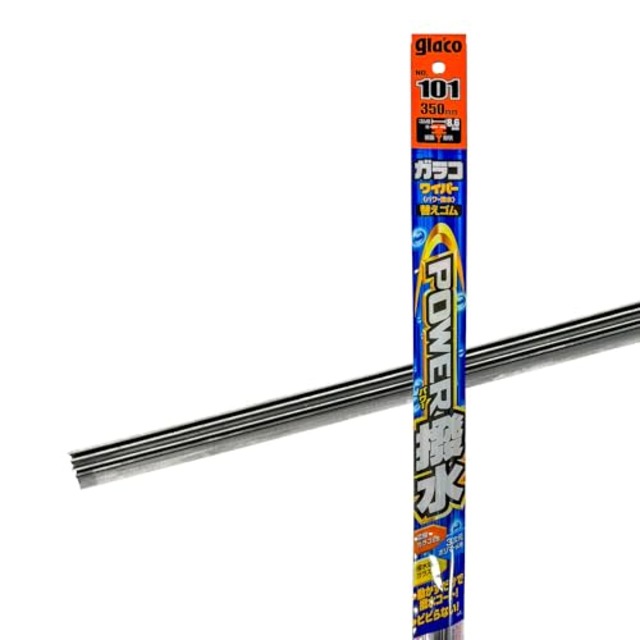 ソフト99(SOFT99) glaco(ガラコ) ワイパー替えゴム ガラコワイパー パワー撥水 NO.101 自動車用撥水ワイパー 長さ350mm ゴム幅8.6mm 撥水タイプ/幅広型/バーテブラ(板バネ)無し 05201