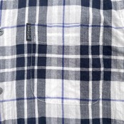 element of SIMPLE LIFE シンプルライフ チェック柄 半袖シャツ Mサイズ /白×紺/メンズ/紳士/薄手