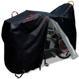 【新着特価】自転車カバー 厚手 防水 子供乗せ対応 500Dオックス ファスナー付き 電動自転車対応 破れにくい UVカット 風飛び防止バックル 収納バッグ 24?32インチ対応 サイクルカバー（ハイバック）