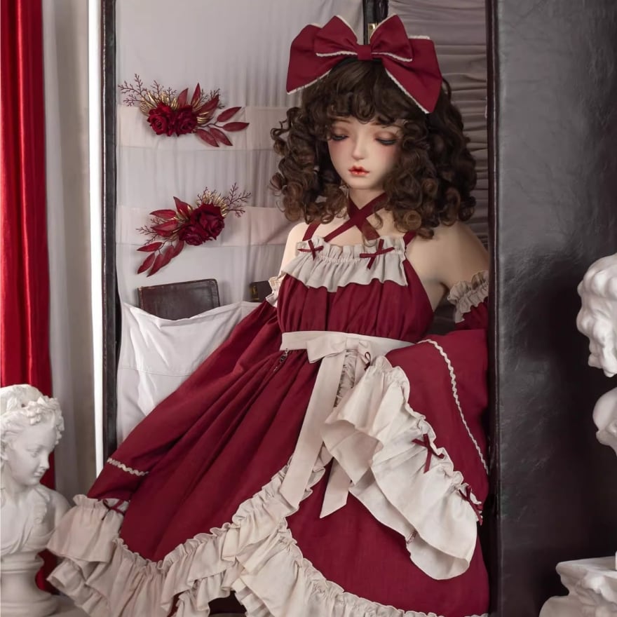リボン カチューシャ ゴシック 病みかわいい服 チャイナ服 華ロリ 原宿