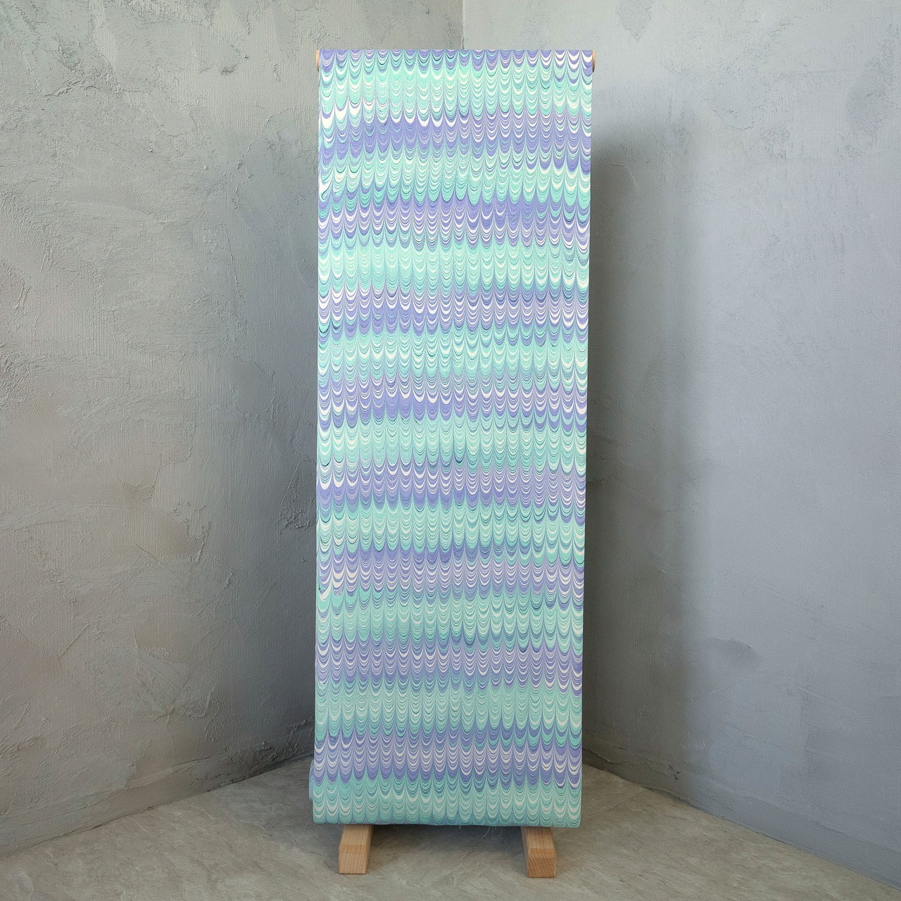 「purple mint　横段」　〜ピーコック柄〜セオアルファ〜浴衣・夏着物・単衣