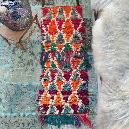 モロッコ ヴィンテージラグ MR005 | ブジャド | 45cm × 120cm