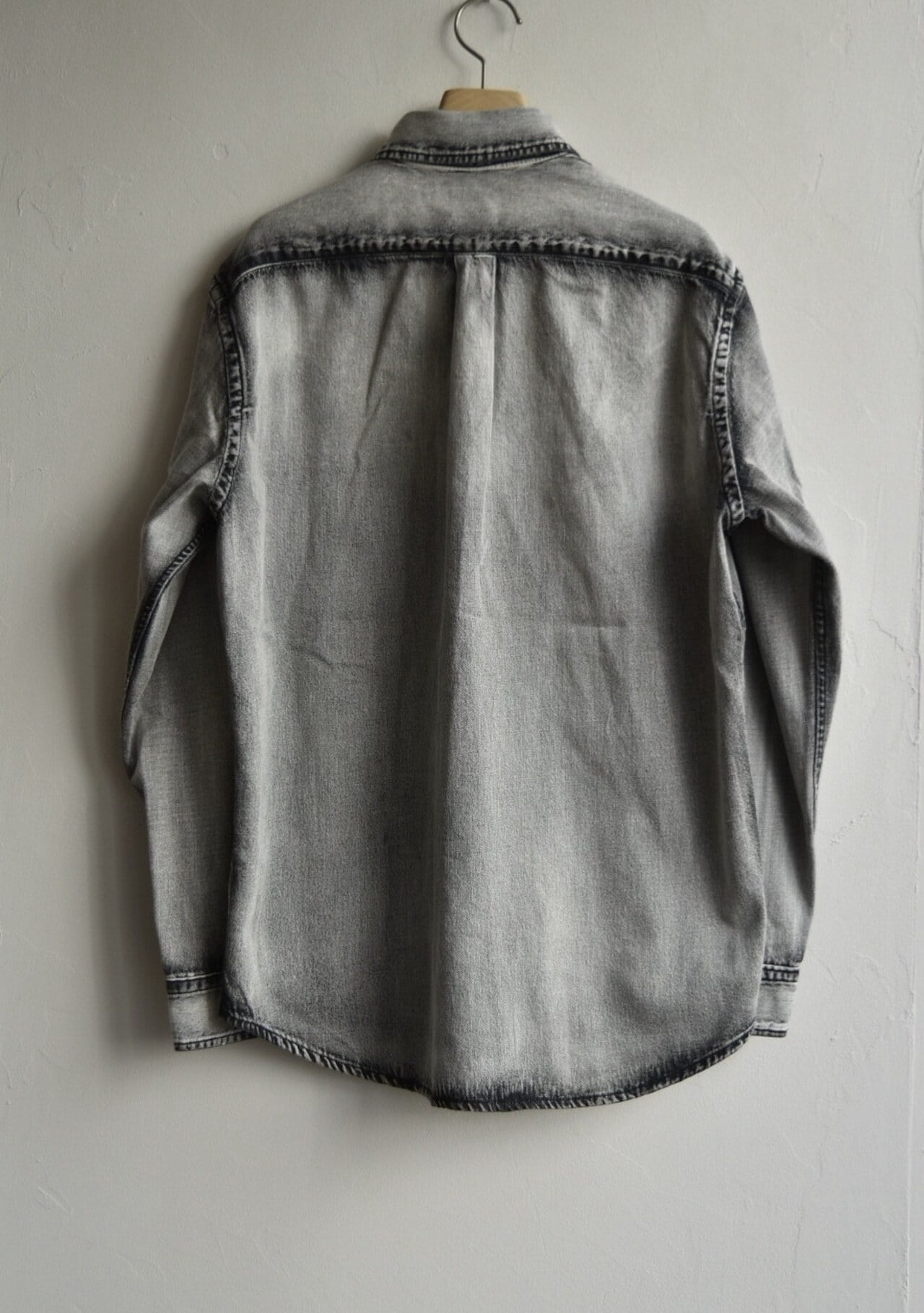 BUDO_DENIM SHIRTS JACKET_ブドー_シャツ BUDO(ブドー) DENIM SHIRTS JACKET bleached black | circle AOMORI