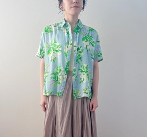 オーガニックコットン半袖ブラウス　すずらん