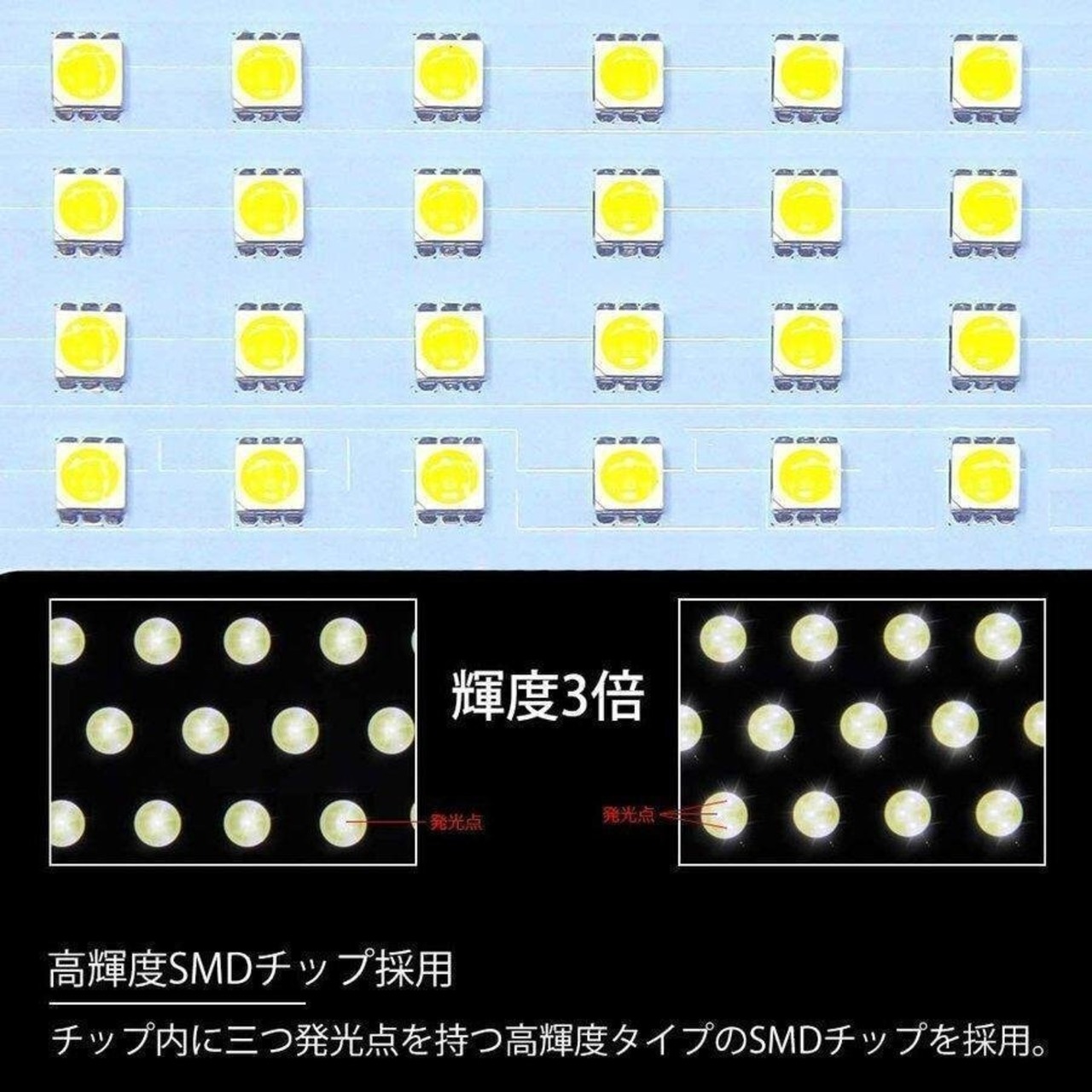 車内 トヨタ 新型カローラ セダン 交換 LED ルームランプ 室内灯 ホワイト 白 6000K カスタムパーツ 取付簡単 opl088