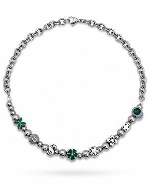 SILVER×GREEN POP NECKLACE