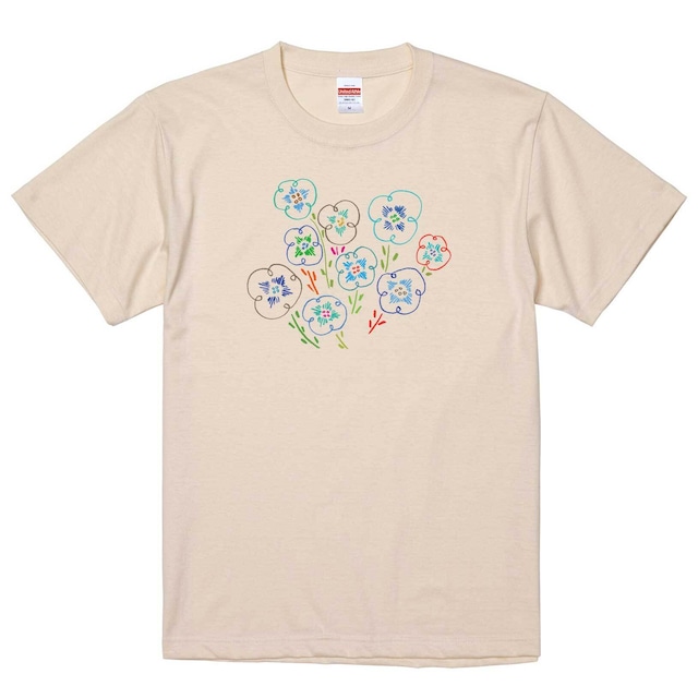 kurukuru Flower / Tシャツ / PEPOTARO /  -WHITE / NATURAL-