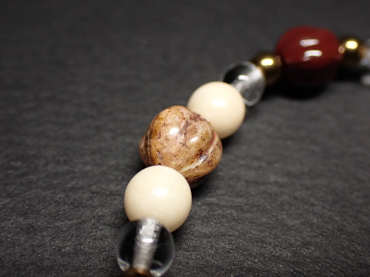 チェコビーズブレスレット《15.5cm》 G-BCL089 ハンドメイド ガラス