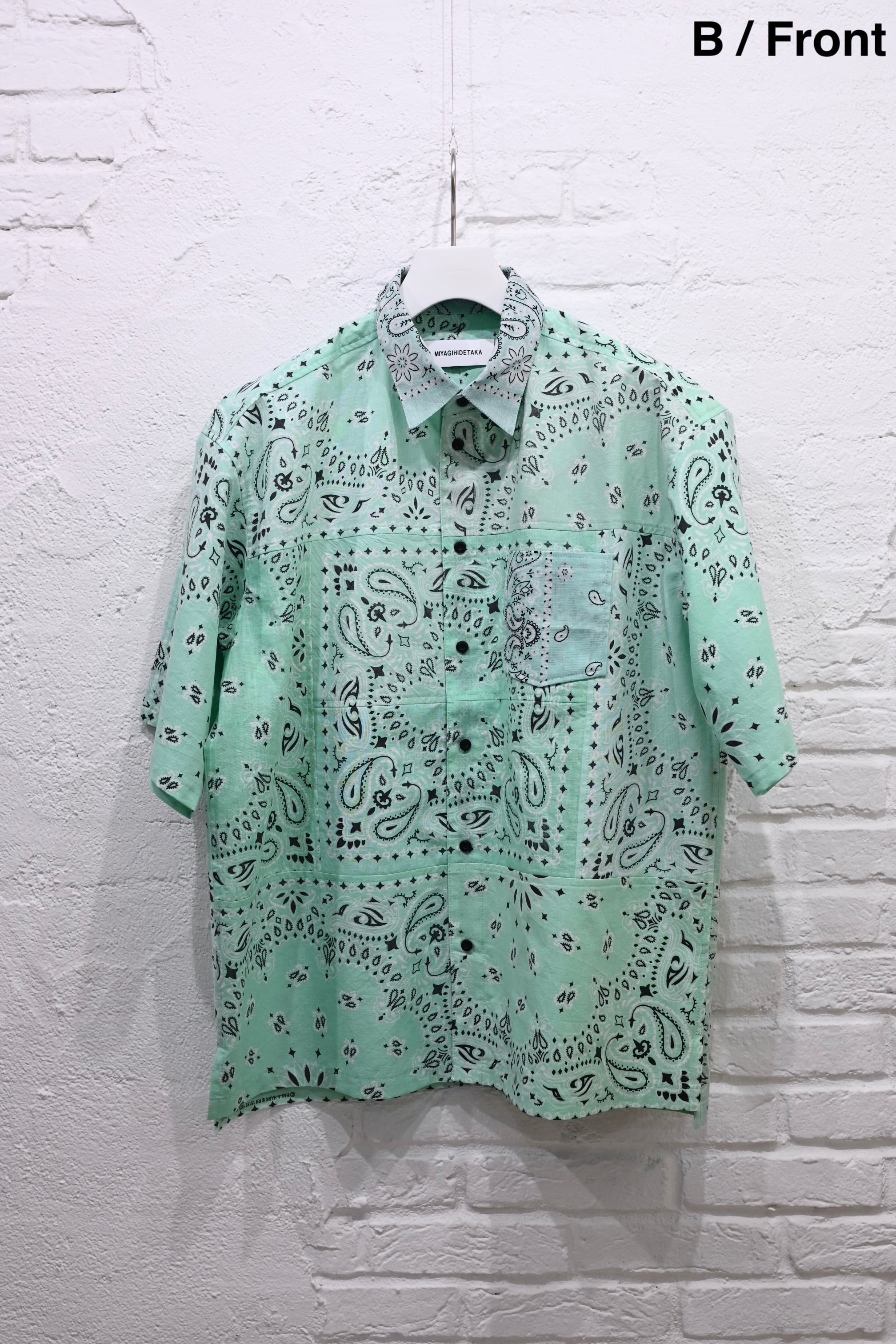 Bandana Short-sleeve Shirt c/# Mint | MIYAGIHIDETAKA