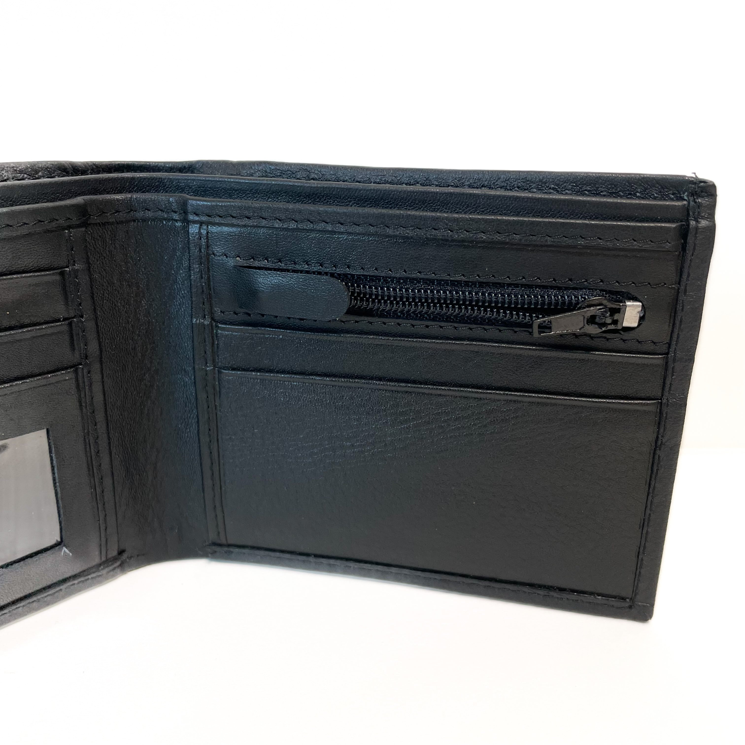 本革 二つ折り財布（チャック式） レザー ハンドクラフト（財布/No.03