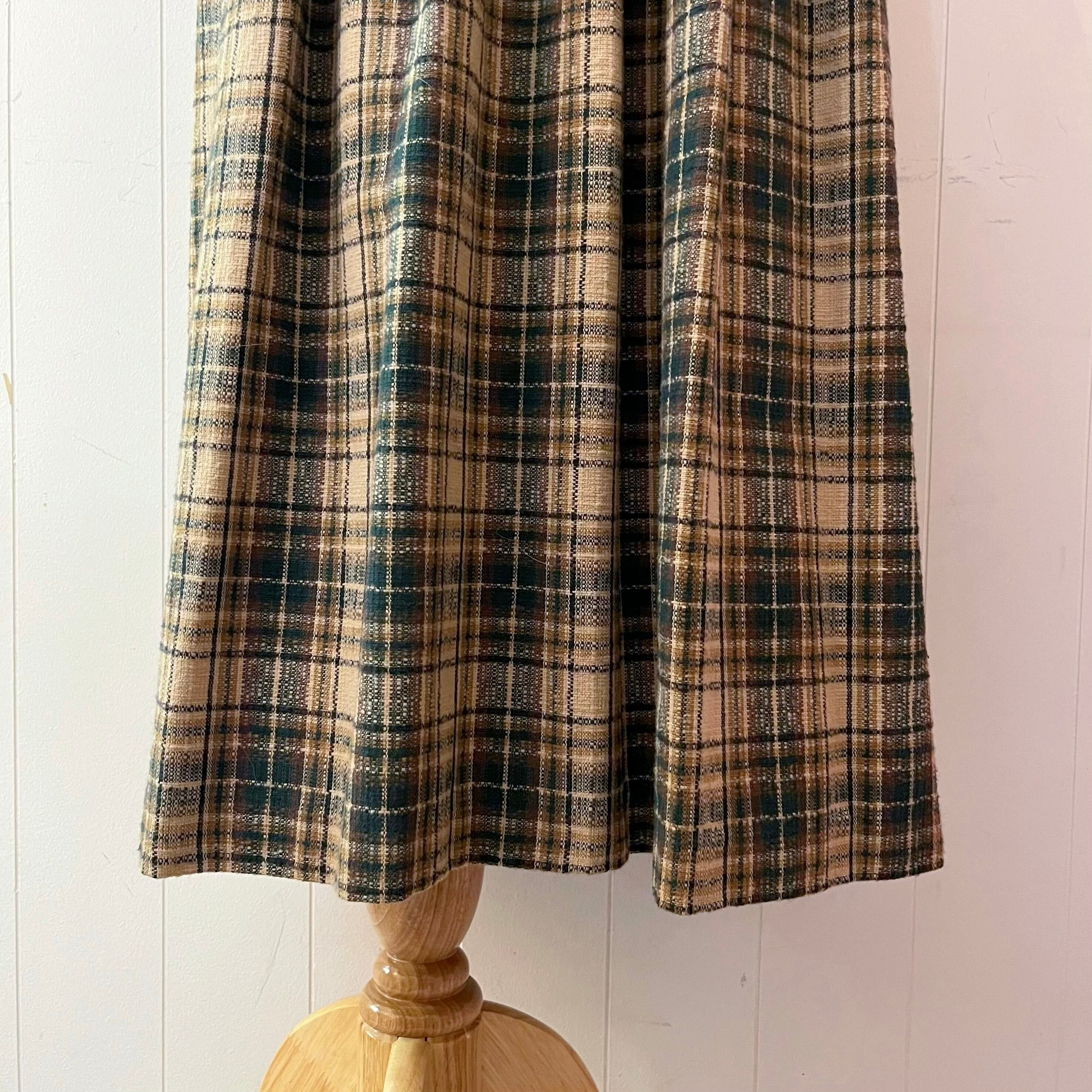 green check jumper skirt