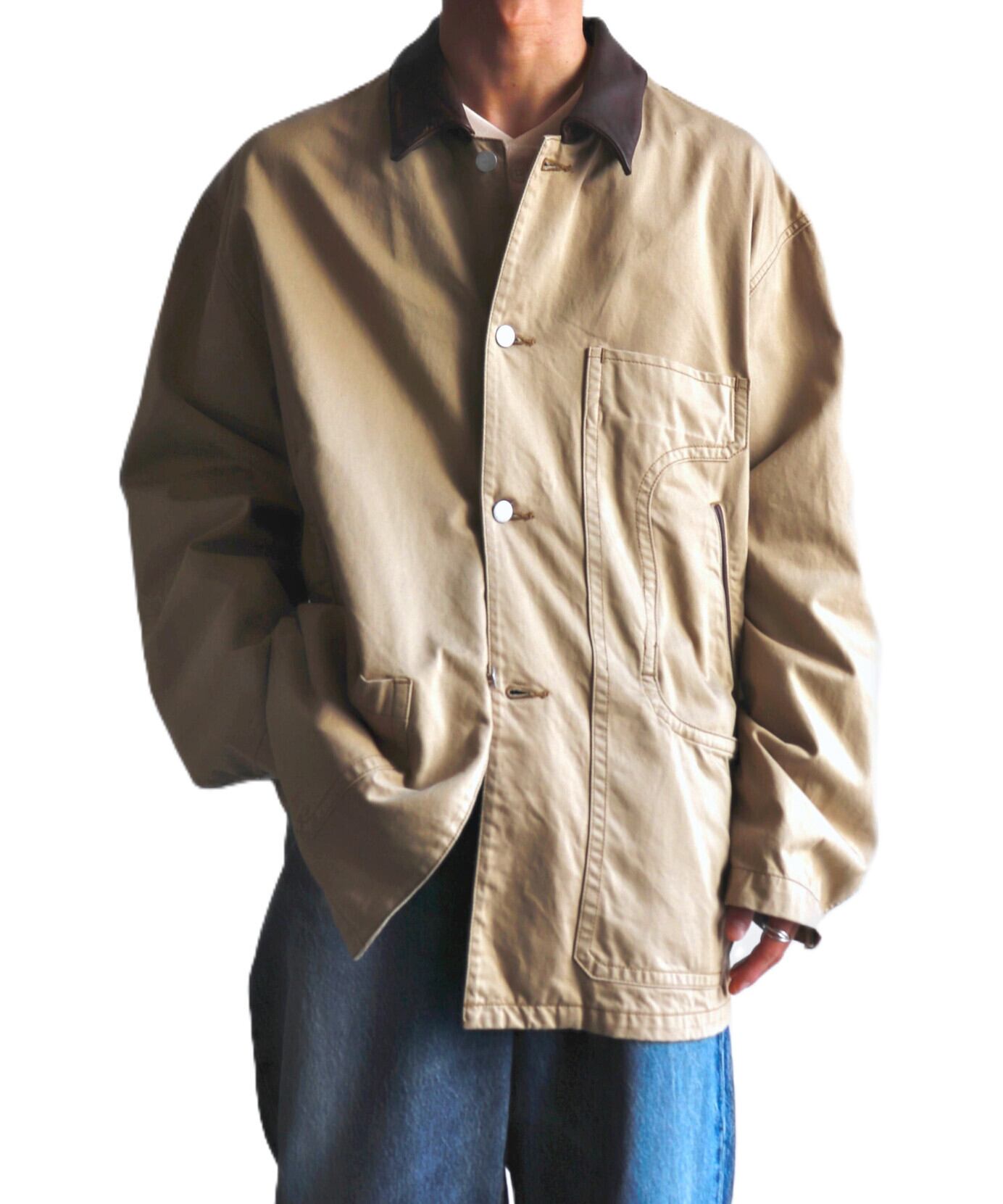 MATSUFUJI / M253-1412A / CONNECTED POCKETS DRILL JACKET (BEIGE