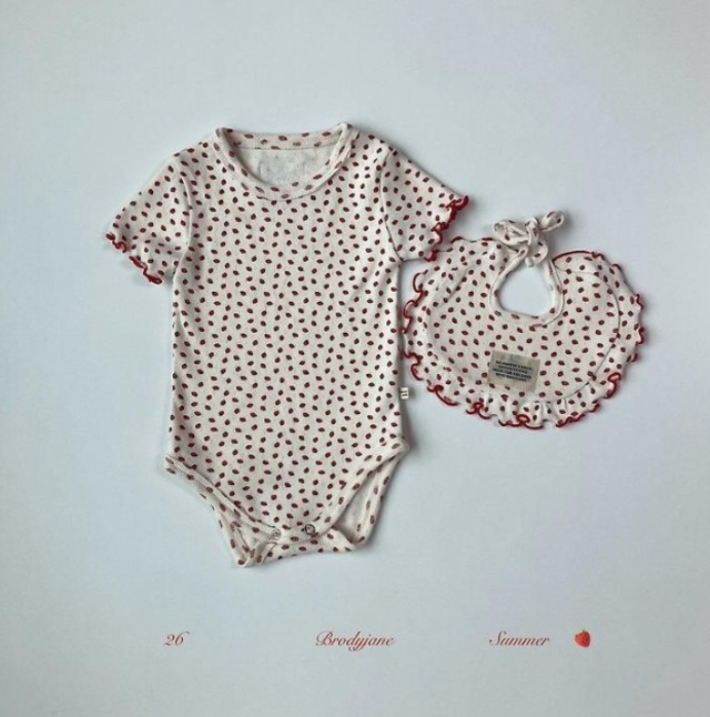【取寄/韓国直送】Brodyjane 26/SM ベリー半袖ボディスーツ｜夏服｜韓国子供服