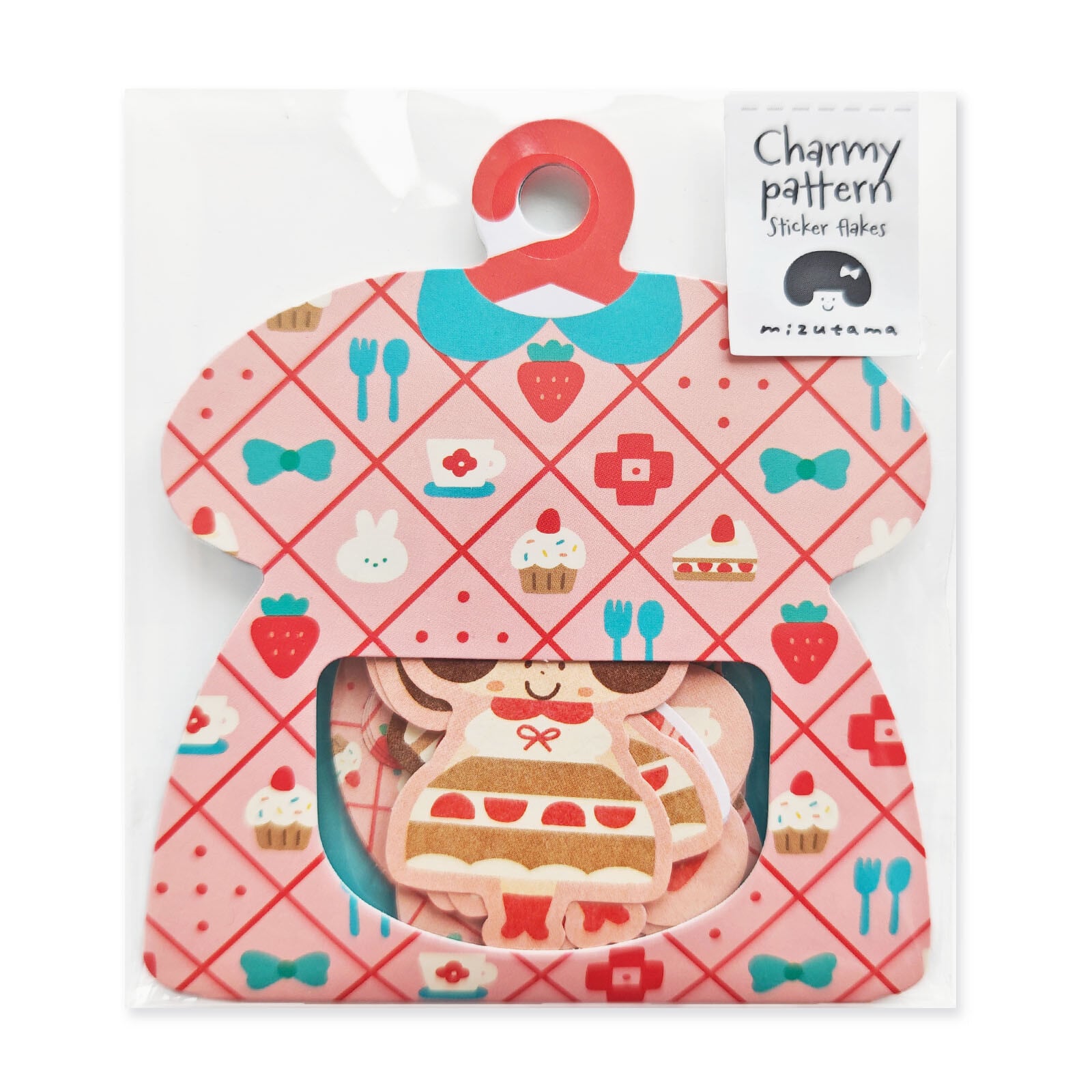 mizutama charmy pattern フレークシール ショートケーキちゃん | てん