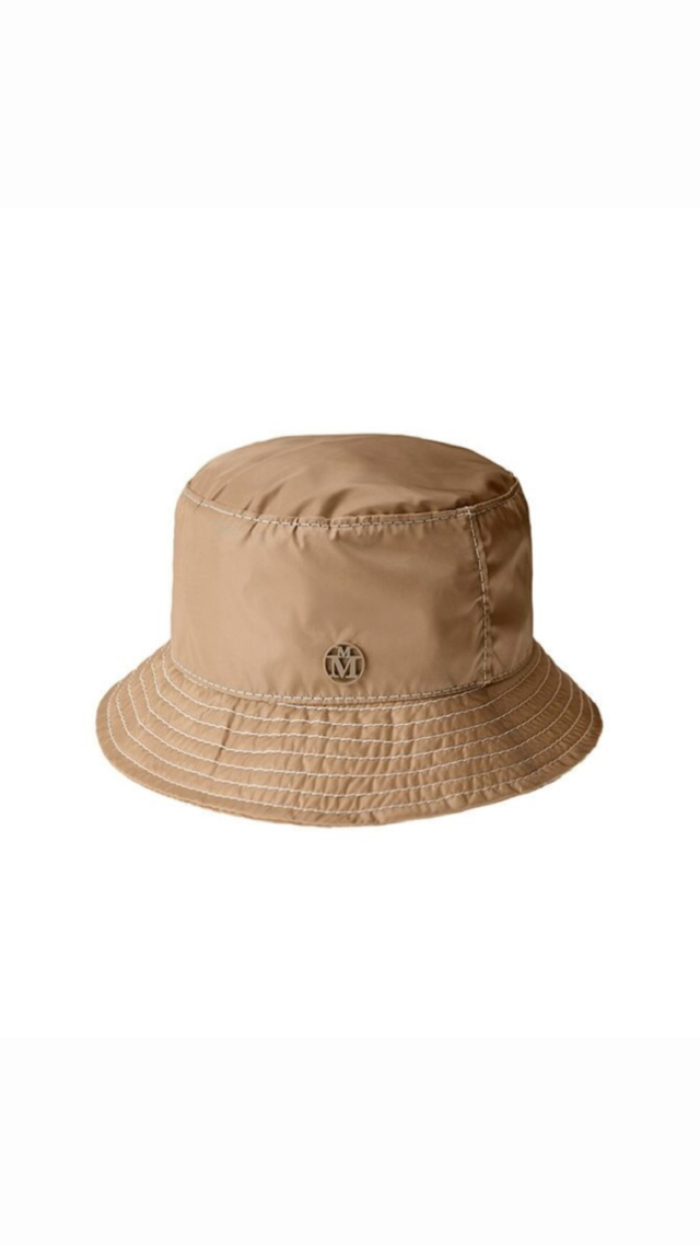 MAISON MICHEL  -JASON- :waterproof BEIGE nylon bucket hat
