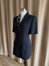 vintage brooch black summer jacket-5204-4