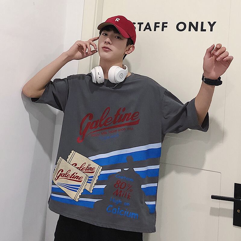 全2色 Tシャツ カットソー プリント カジュアル おしゃれ