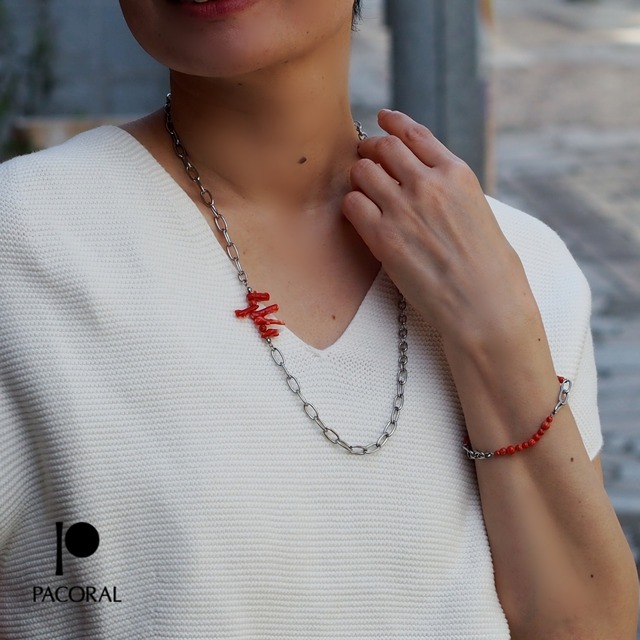 necklace-stainless coral