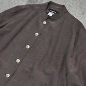 Jones new york silk linen stand collar jacket