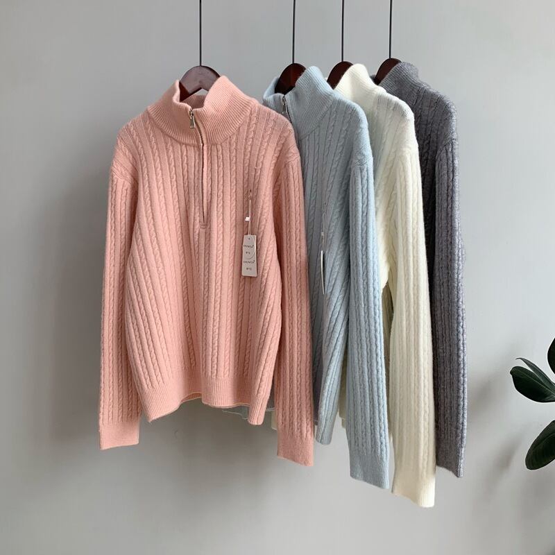 【outer】ファスナーニットカーデ M33379