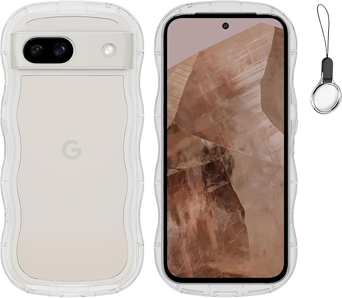 HILEGENER Google Pixel 8A かわいい ケース うねうね 耐衝撃 グーグル