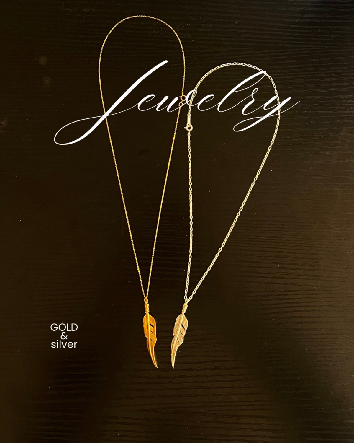 24kcoat] -Twist feather necklace ツイストフェザーネックレス