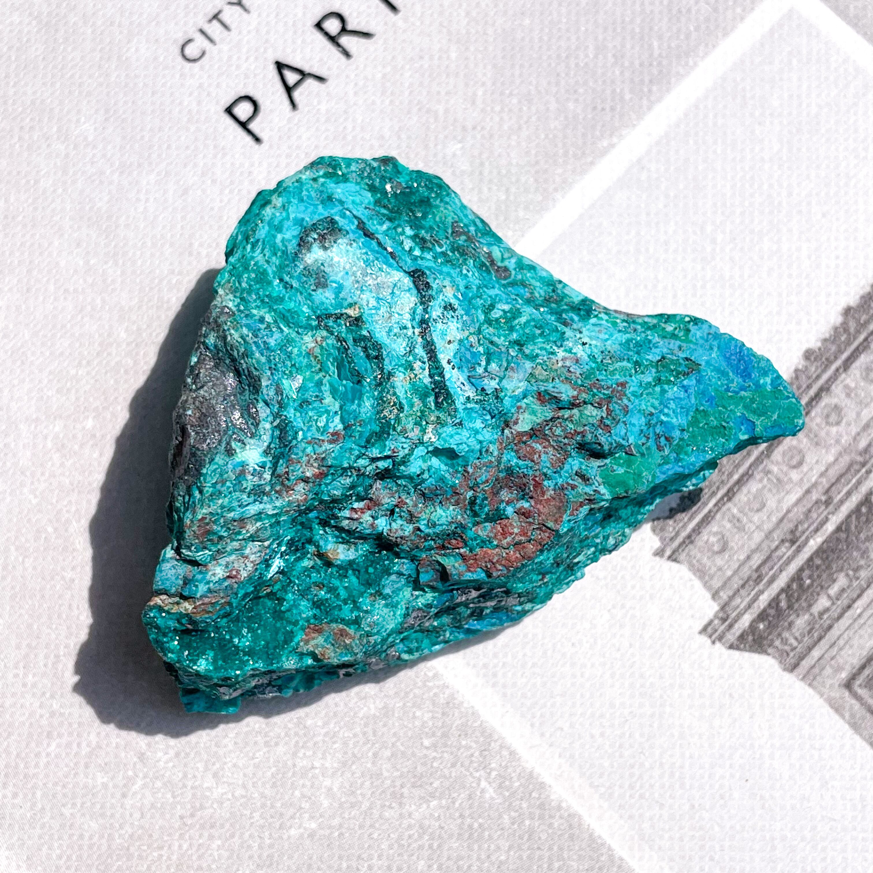 Chrysocolla & Dioptase 1 ✧ クリソコラ & ダイオプテーズ (共生原石