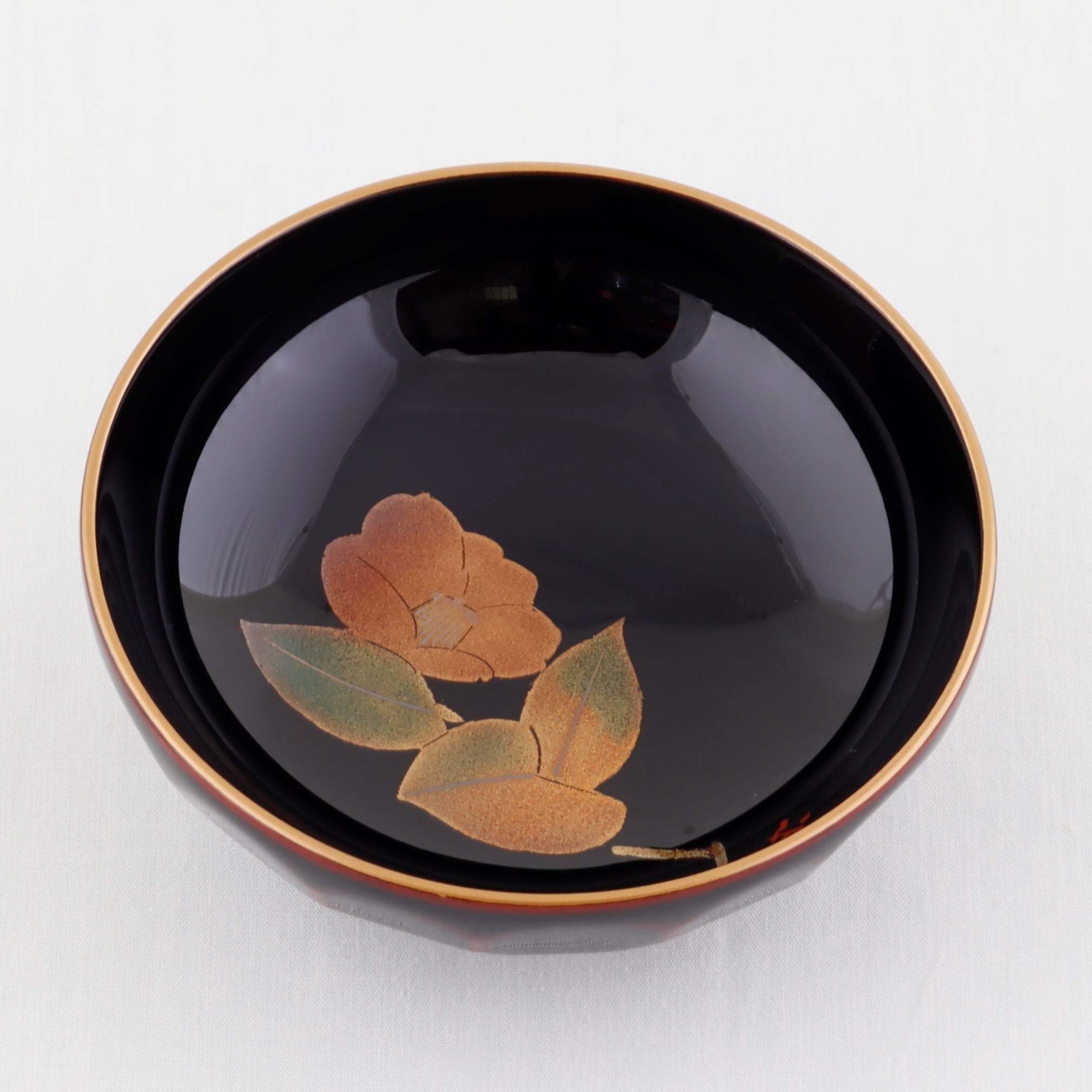 1250 輪島塗 吸物椀／亀甲形/／内草花絵替わり蒔絵 | 輪島塗 加藤漆器