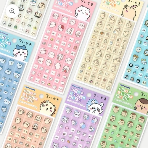ちいかわ　ドロップブロックシール
