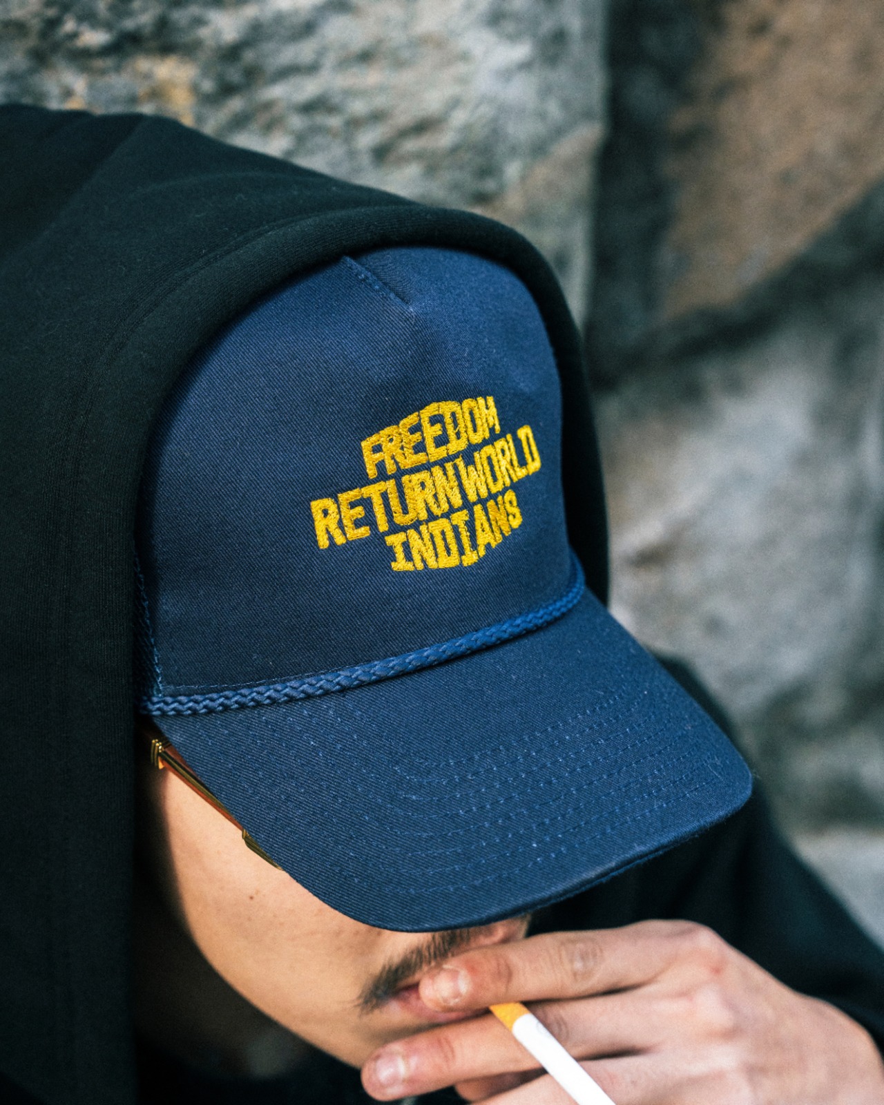 CREW-CAP NAVY YELLOW