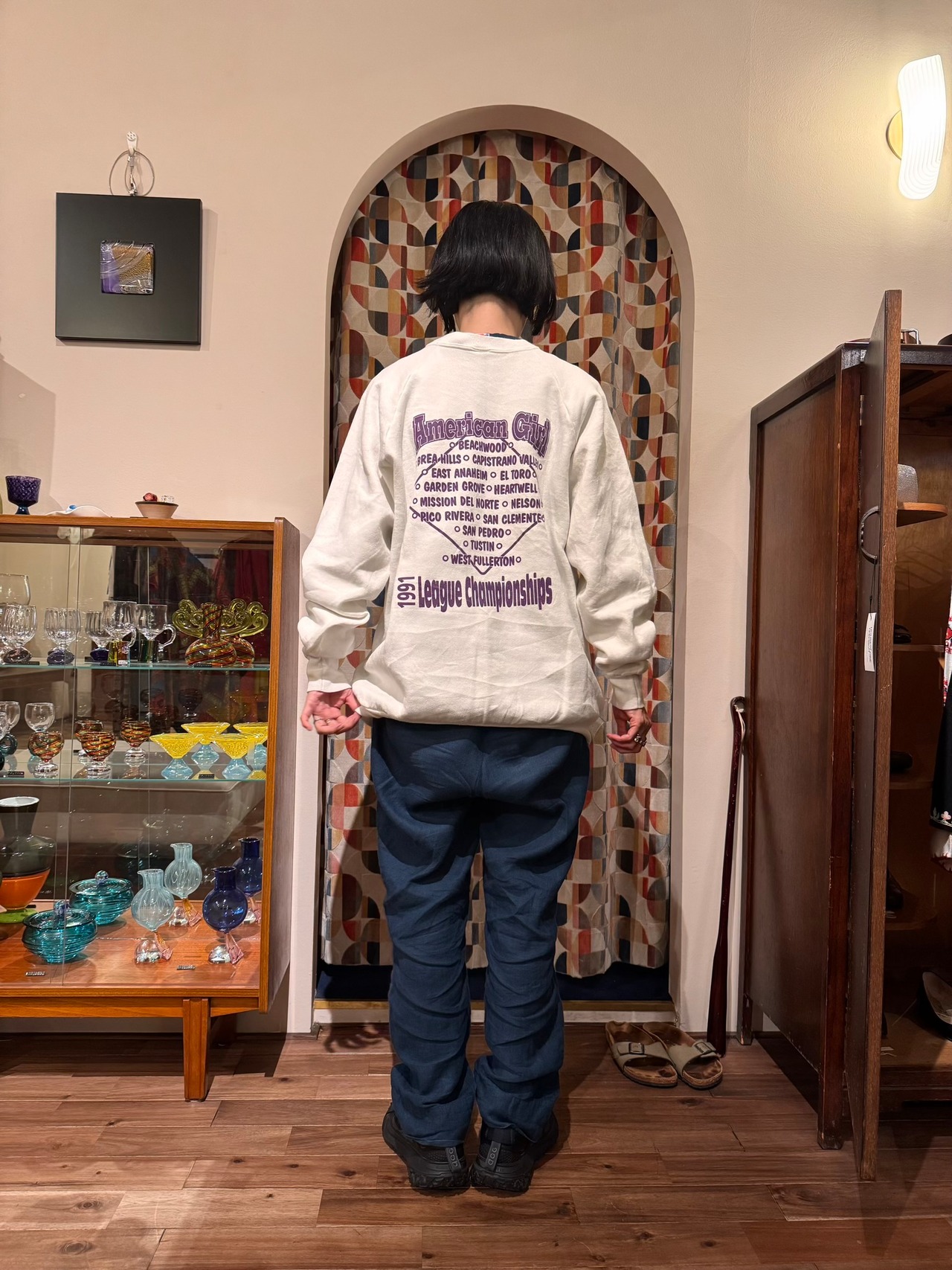 1991年 AMERICAN GIRL LEAGUE CHAMPIONSHIPS USA製 FRUIT OF THE LOOM ラグラン スウェット