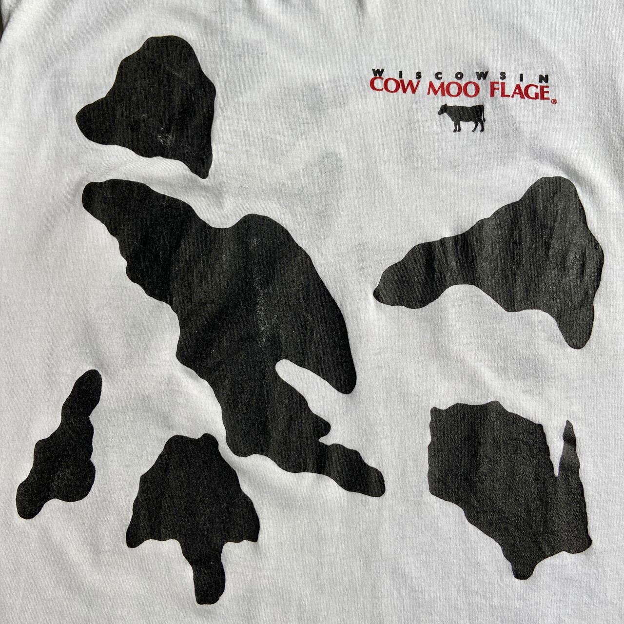 90s ビンテージ アート 牛 犬 Tシャツ 動物 Tシャツ