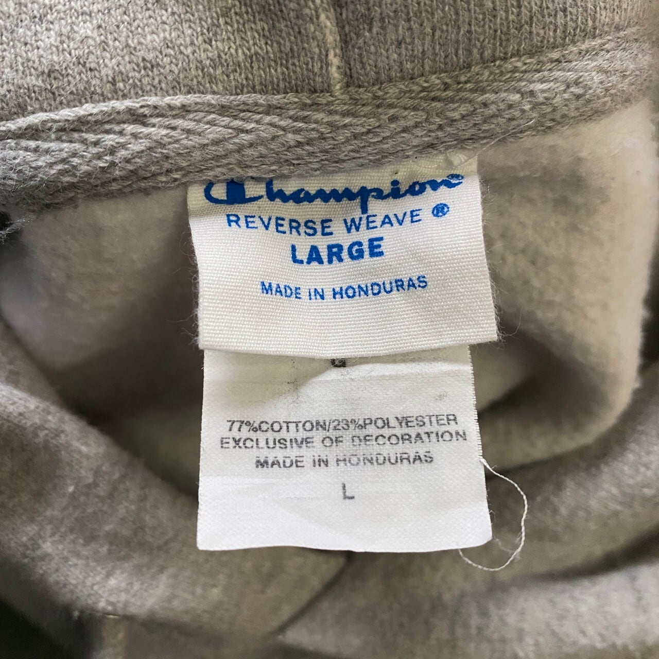 Champion チャンピオン 青単色タグ 復刻 カレッジロゴプリント  