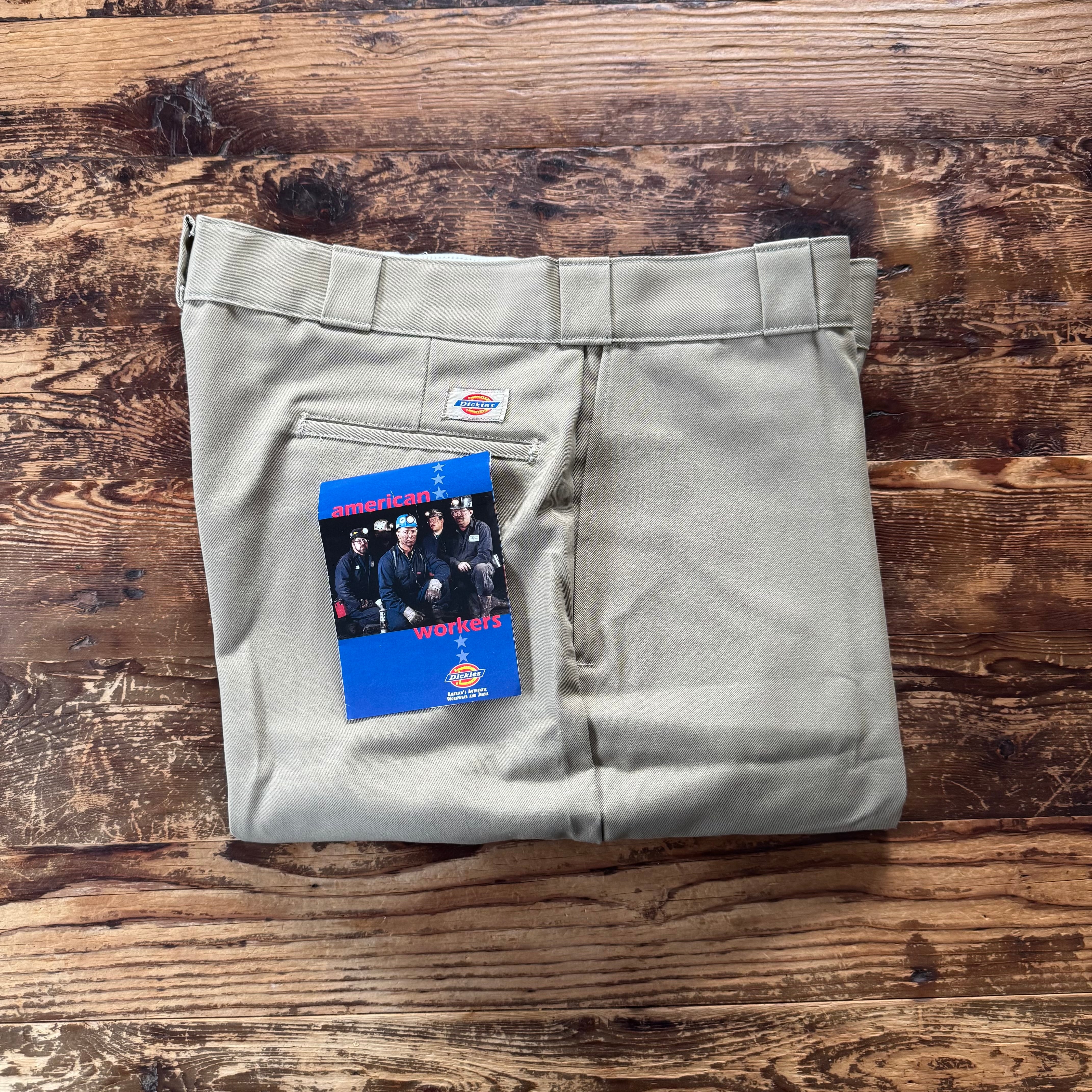 1990s Deadstock "Dickies 874KH (Khaki)" Vintage Work Pants/38