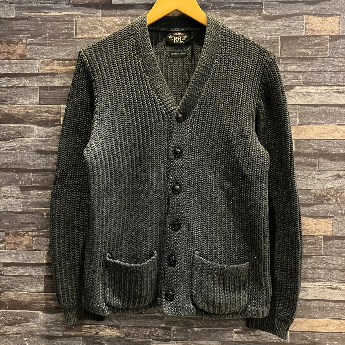 RRL BLACK INDIGO CARDIGAN | safarionline