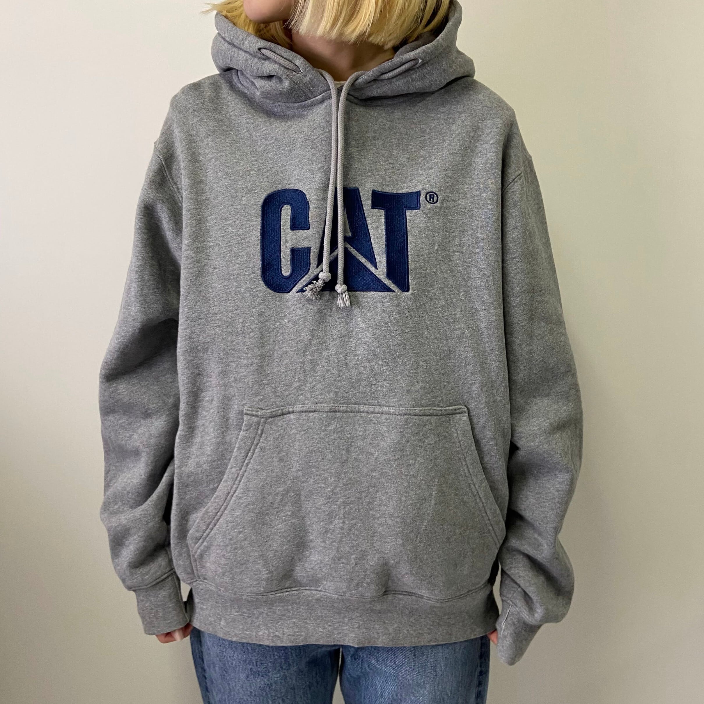 90s USA製 CAT　キャタピラー　スウェット　企業　ホワイト　XL