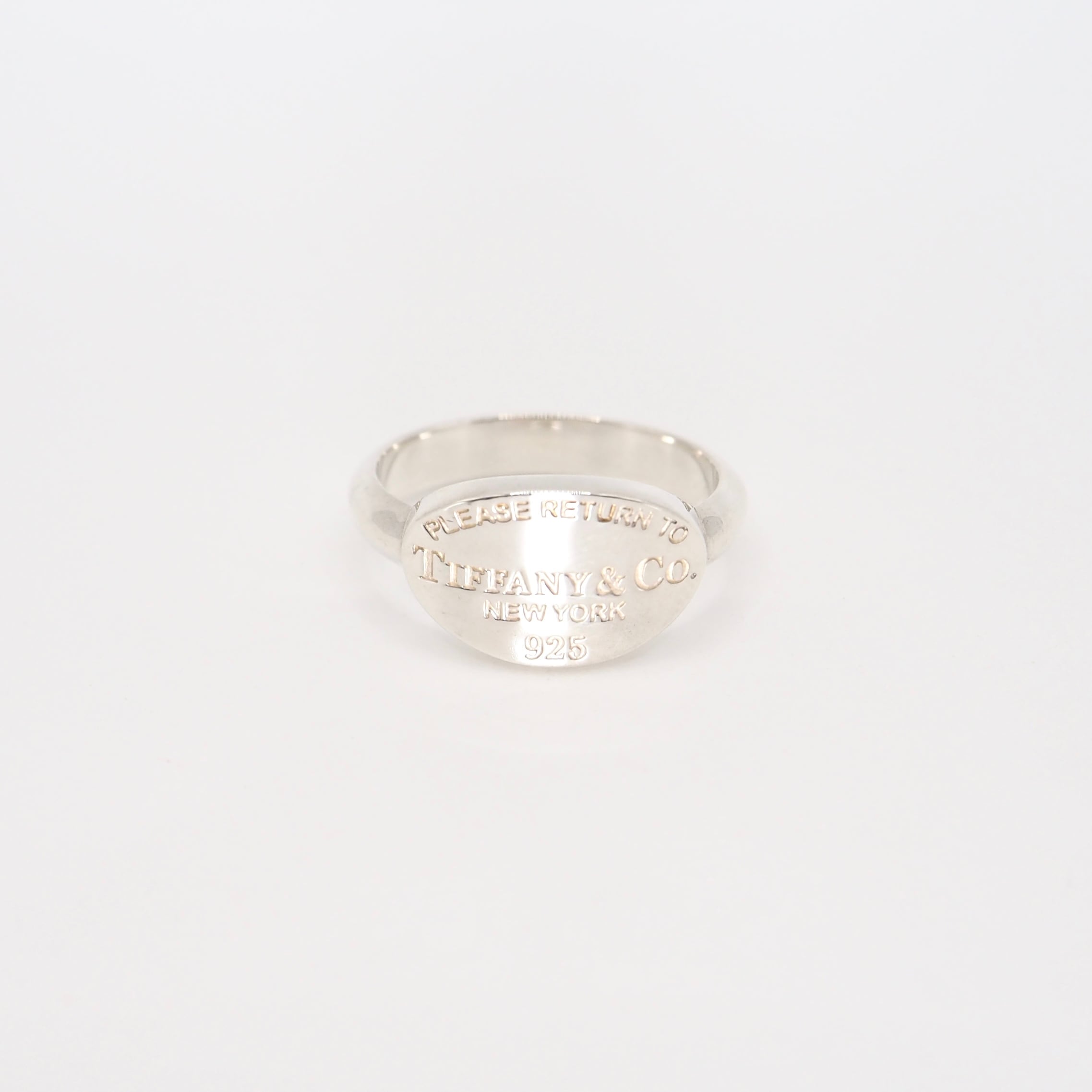 Tiffany&Co. 約14号 リターントゥ オーバル リング シルバー925