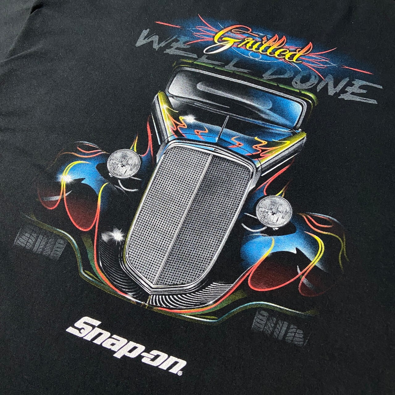 ビッグサイズ Snap-on スナップオン 企業ロゴ 車 バックプリントT 