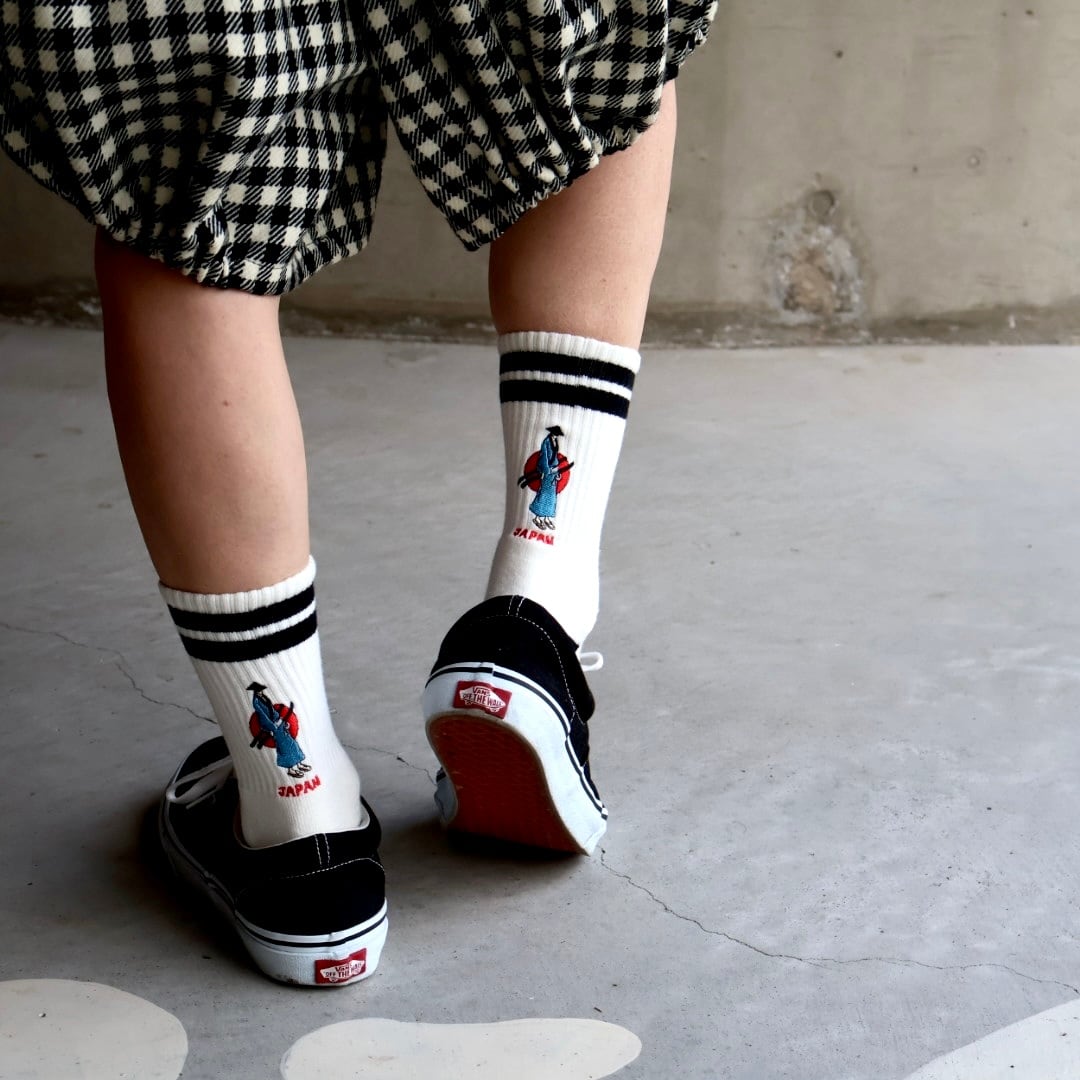 侍 刺繍パイルソックス(Samurai embroidered socks) | 0504socks