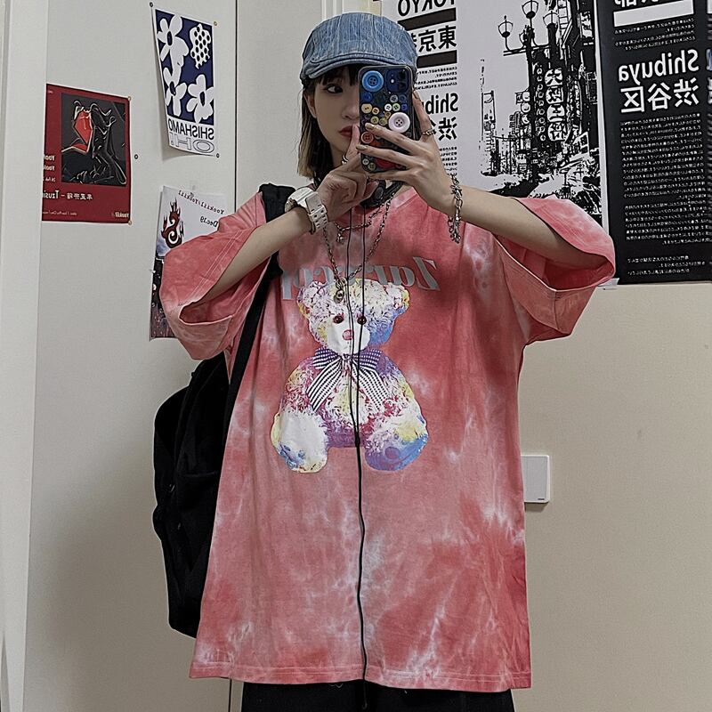 サマールーズプリント柄Tシャツ コットン 夏物 ピュア ケッペル10527435378