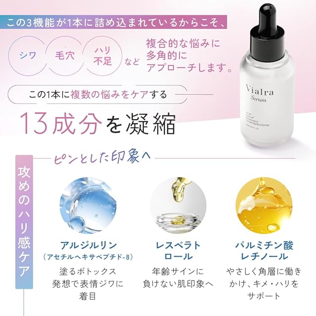 Vialra ヴィアラ モイストセラム 30mL 美容液 塗るボトックスシワ ハリ