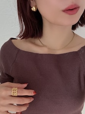 ダブルフェイスハートピアス