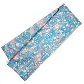 半巾帯 ❤︎［Flower shower］ピーコック柄×マーブル×ドット