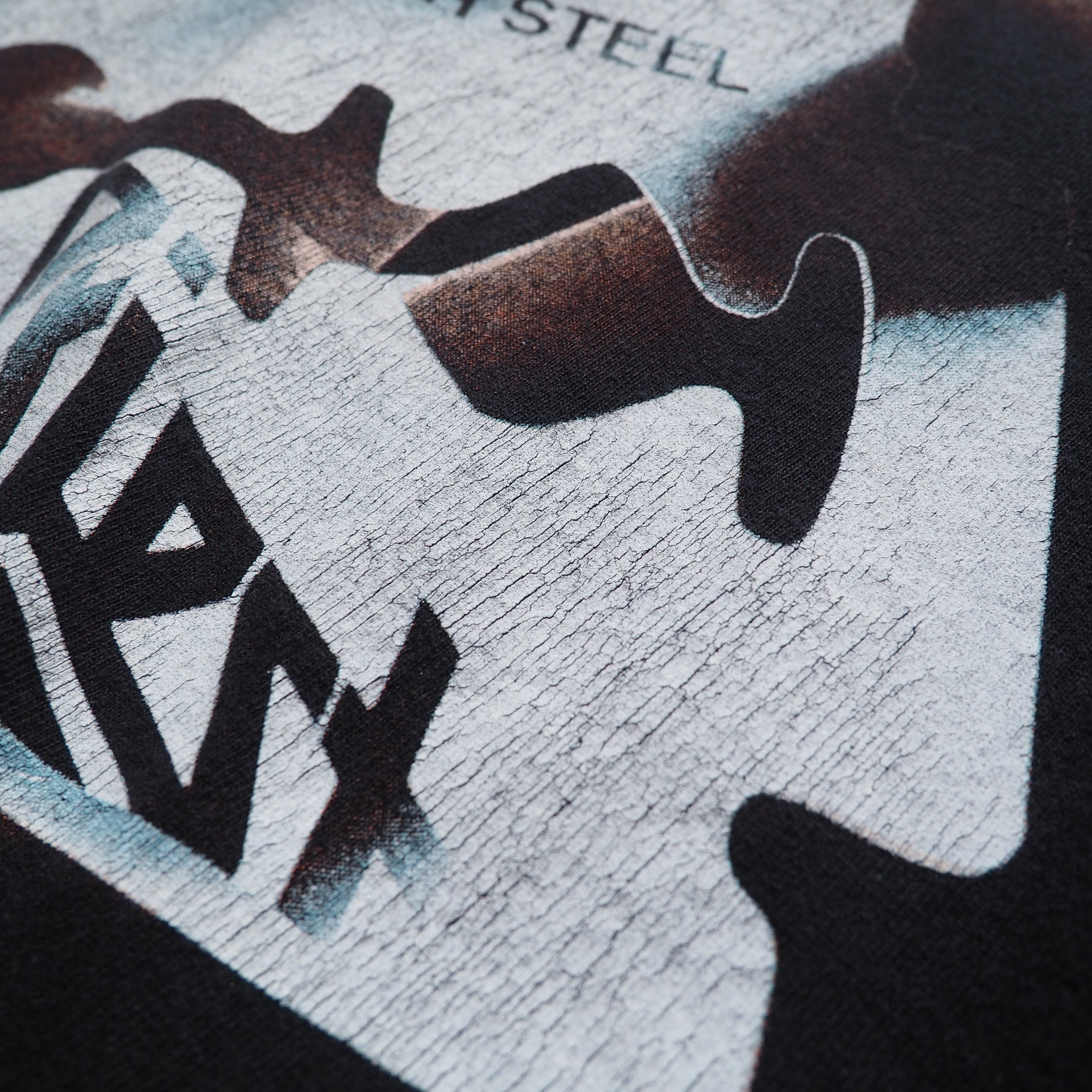 2005s ” Judas priest ” World tour graphic printed Black loose Tee