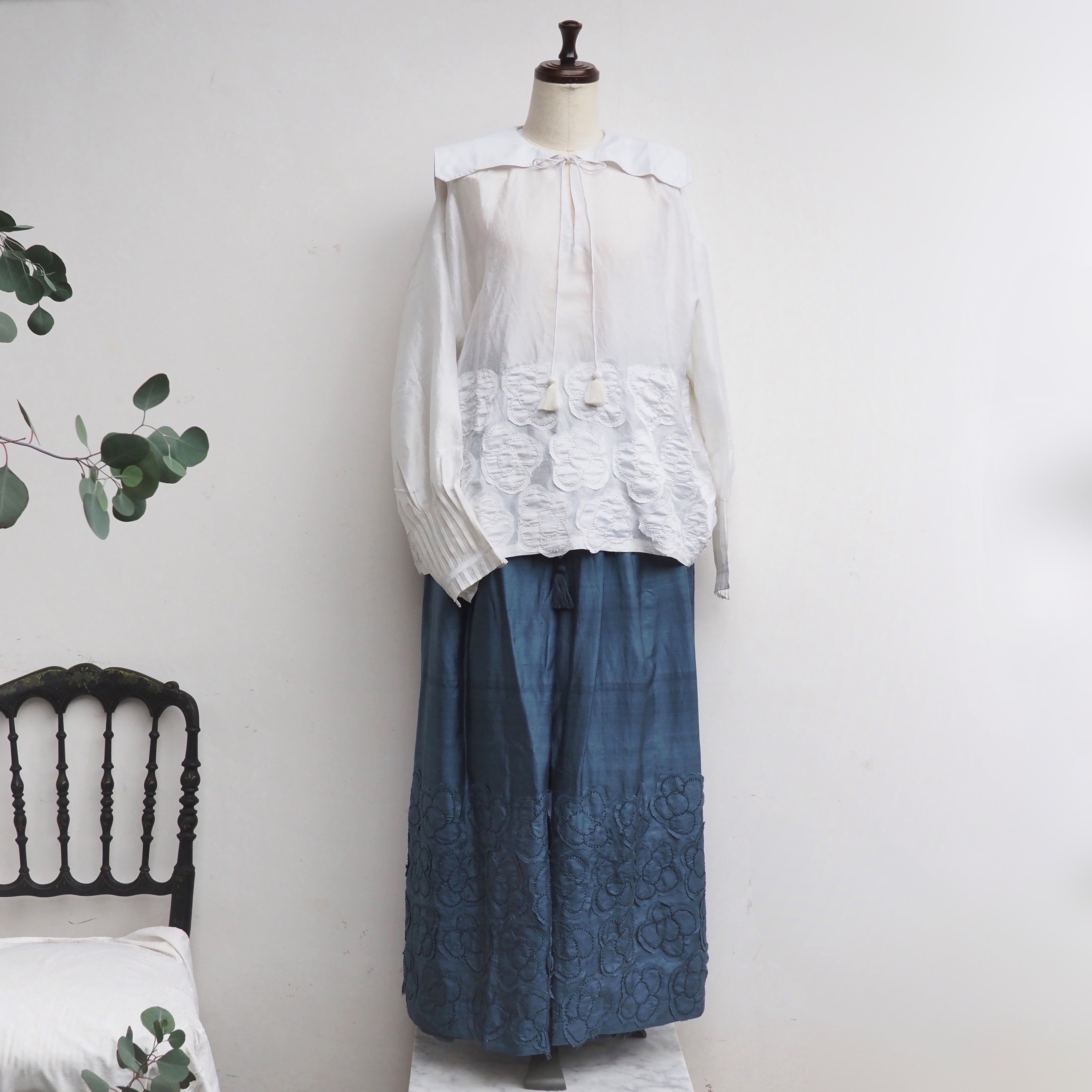 BUNON/Kahdi Silk flower Blouse/BN2653