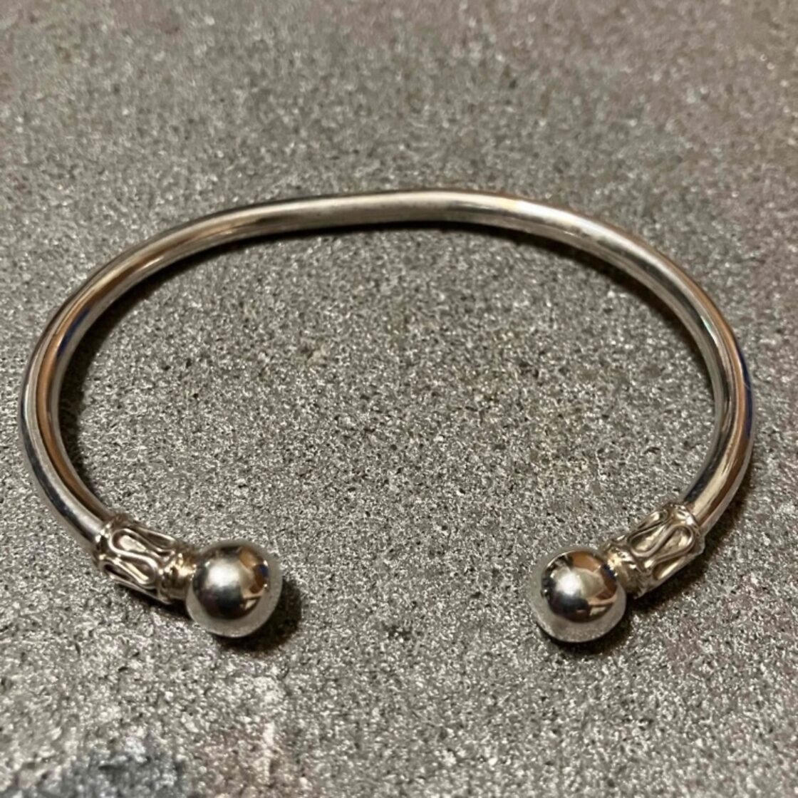 SILVER925 NAVAJO PEARL DESIGN BANGLE /シルバー/ブレスレット 