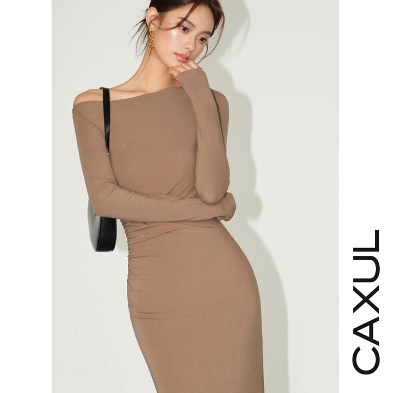 再入荷】ワンショルダー フィッシュテールワンピース/2color | CAXUL