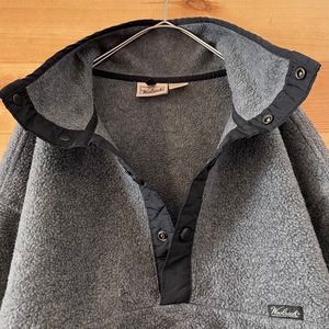 【Woolrich】USA製 ハーフスナップ フリースジャケット プルオーバー ウールリッチ ポーラーテック サイズL アメリカ古着