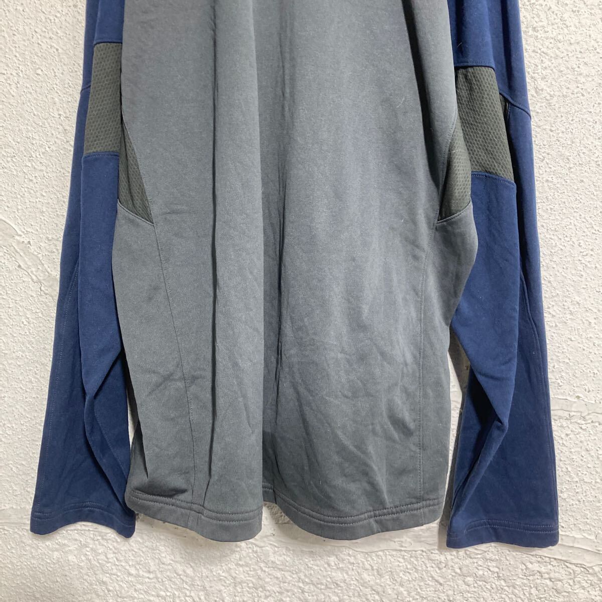 NIKE プリント ジャージ トレーナー L グレー ネイビー ナイキ