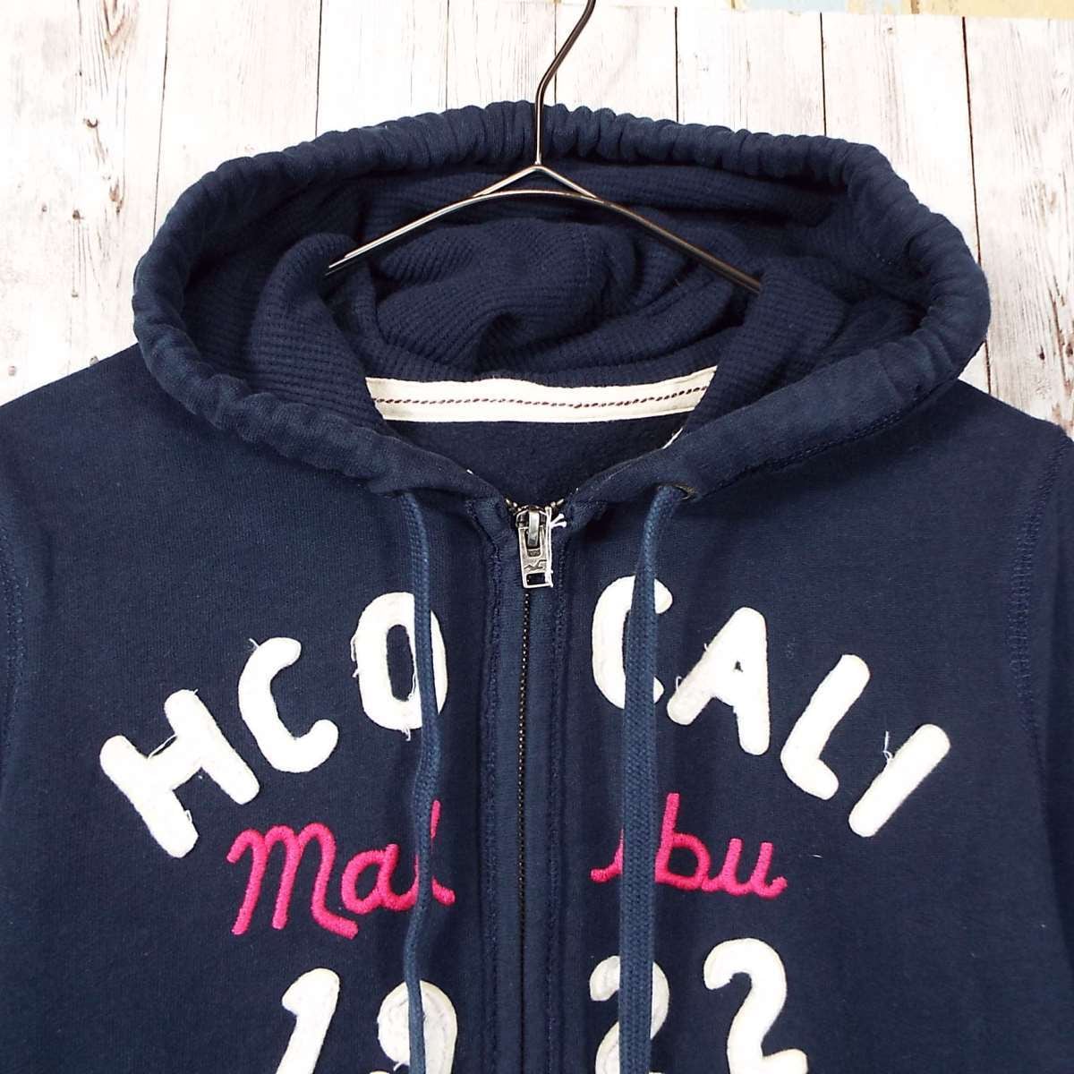 ☆HOLLISTER　ホリスター　パーカー　L　美品　高級　ヴィンテージ SOLD OUT】【アメリカ古着】Hollister ホリスター パッチロゴ ZIP